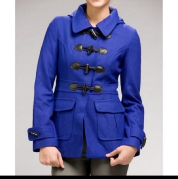 GUC Tulle Anthropologie Purple Toggle Pea Coat XS - Picture 3 of 7